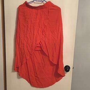 Le Chateau High Low Orange Small Skirt